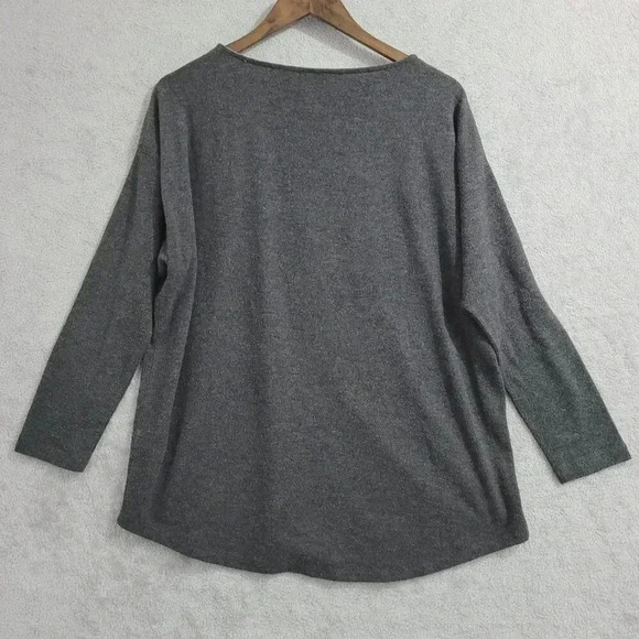 Vineyard Vines Womens Gray Long Sleeve Scoop Neck Knit Top M 10PT - Picture 2 of 7